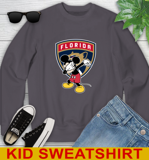 Florida Panthers NHL Hockey Dabbing Mickey Disney Sports Youth Sweatshirt 6