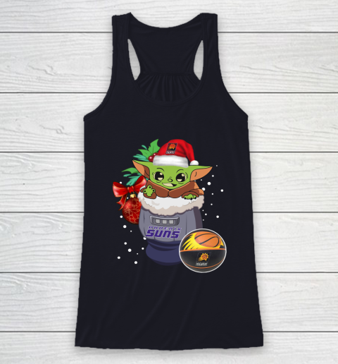 Phoenix Suns Christmas Baby Yoda Star Wars Funny Happy NBA Racerback Tank 8
