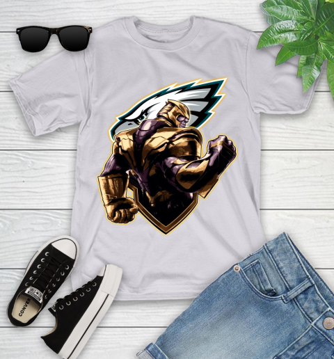 NFL Thanos Avengers Endgame Football Sports Philadelphia Eagles Youth T-Shirt 4