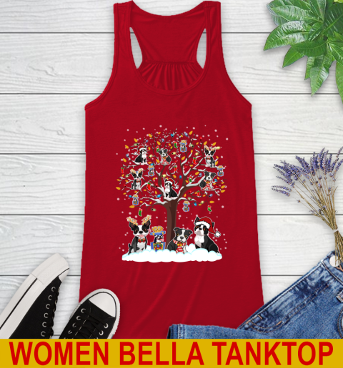 Boston terrier dog pet lover light christmas tree shirt 40