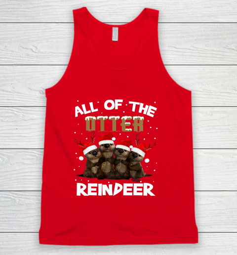 All Of Otter Reindeer Christmas Pajamas Tshirt Xmas Tank Top 5