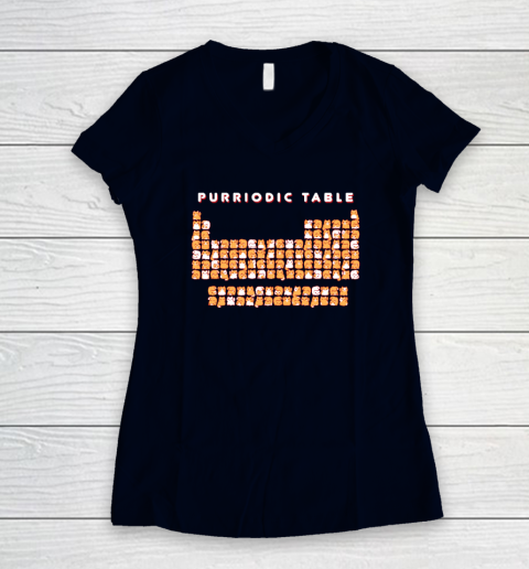 Purriodic Table Cat Funny Women's V-Neck T-Shirt 2