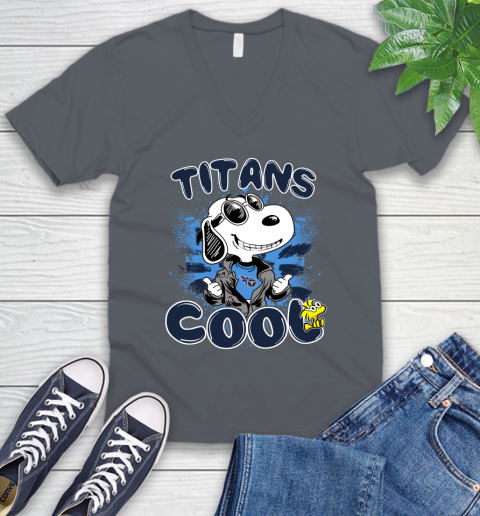 NFL Football Tennessee Titans Cool Snoopy Shirt V-Neck T-Shirt 4