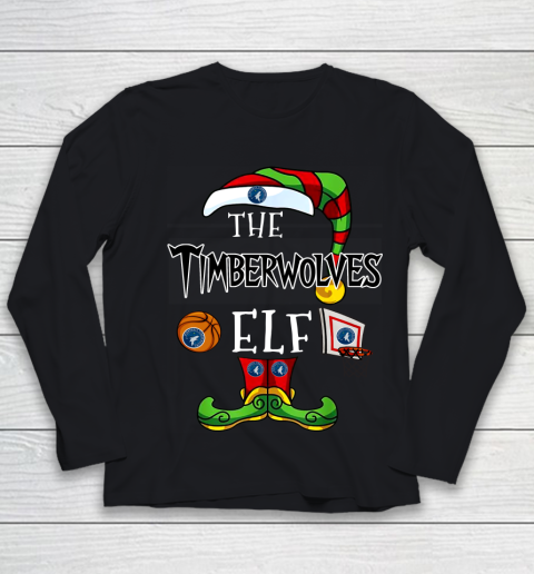 Minnesota Timberwolves Christmas ELF Funny NBA Youth Long Sleeve