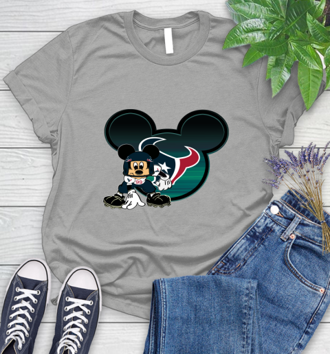 NFL Houston Texans Mickey Mouse Disney Football T Shirt Women's T-Shirt 10