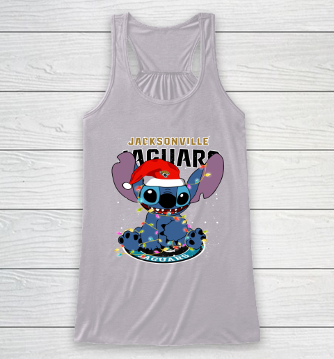 Jacksonville Jaguars NFL Football noel stitch Christmas Racerback Tank 3