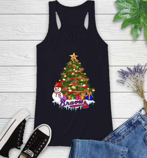 Atlanta Braves Merry Christmas MLB Baseball Sports Racerback Tank 10