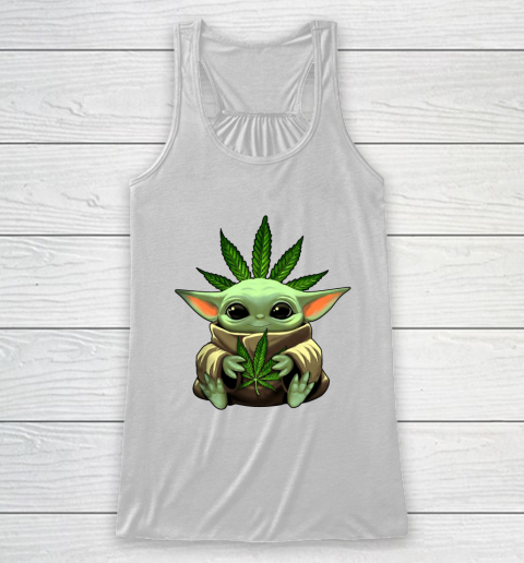 Baby Yoda Hug Marijuana Canabis Racerback Tank 2