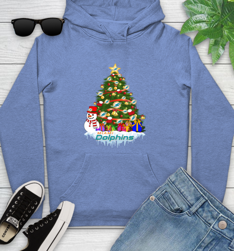 Miami Dolphins Merry Christmas NFL Football Sports Youth Hoodie 12