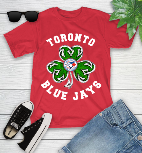 MLB Toronto Blue Jays Three Leaf Clover St Patrick's Day Baseball Sports Youth T-Shirt 13