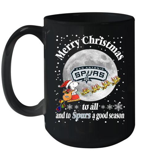San Antonio Spurs Merry Christmas To All And To Spurs A Good Season NBA Basketball Sports Ceramic Mug 15oz