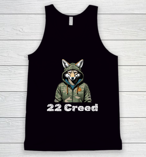 Coyote in Hood 22 Creed Graphic Hunting Tank Top