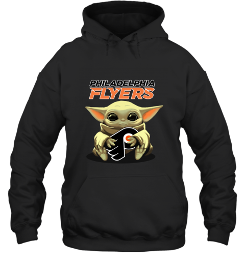 Baby Yoda Hugs The Philadelphia Flyers