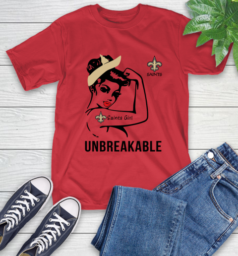 NFL New Orleans Saints Girl Unbreakable Football Sports T-Shirt 10