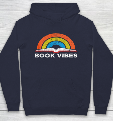 Reading Rainbow t shirt Vintage Retro Book Vibes Rainbow Gift for Reading Lovers Hoodie 2