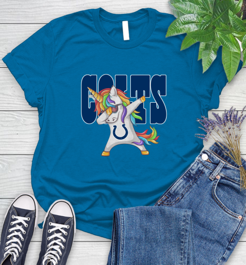 Indianapolis Colts NFL Football Funny Unicorn Dabbing Sports Women's T-Shirt 8 Indianapolis Colts NFL Football Funny Unicorn Dabbing Sports Women's T-Shirt - Image 8