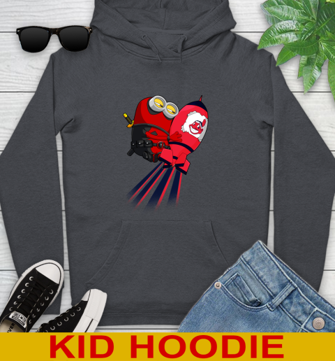 MLB Baseball Cleveland Indians Deadpool Minion Marvel Shirt Youth Hoodie 9