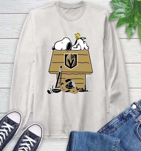Vegas Golden Knights NHL Hockey Snoopy Woodstock The Peanuts Movie Long Sleeve T-Shirt