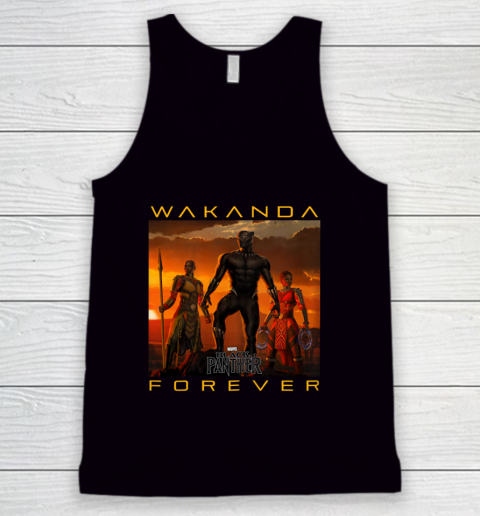 Marvel Black Panther Movie Wakanda Forever Graphic Tank Top