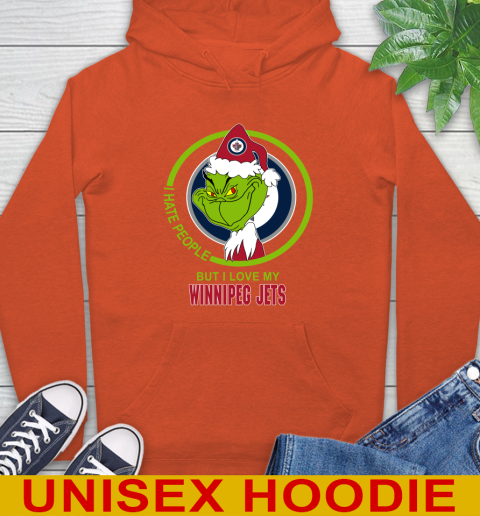 Winnipeg Jets NHL Christmas Grinch I Hate People But I Love My Favorite Hockey Team Hoodie 5