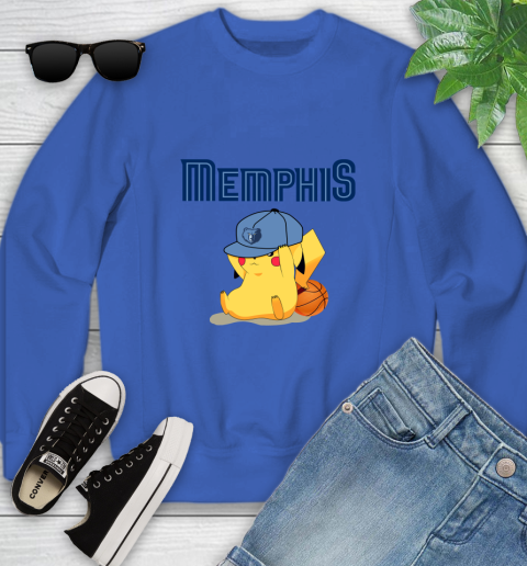 NBA Pikachu Basketball Sports Memphis Grizzlies Youth Sweatshirt 8