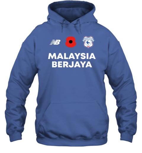 New Balance Poppy Cardiff City FC Malaysia Berjaya Hoodie