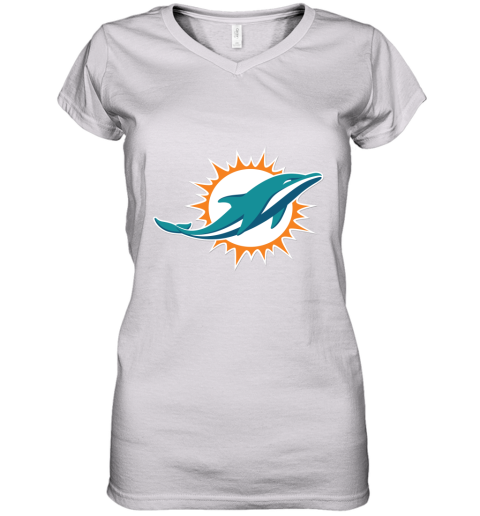 Miami Dolphins NFL Line by Fanatics Branded Aqua Vintage Victory Women's V-Neck T-Shirt