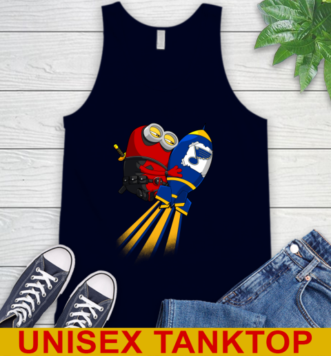 NHL Hockey St.Louis Blues Deadpool Minion Marvel Shirt Tank Top 2
