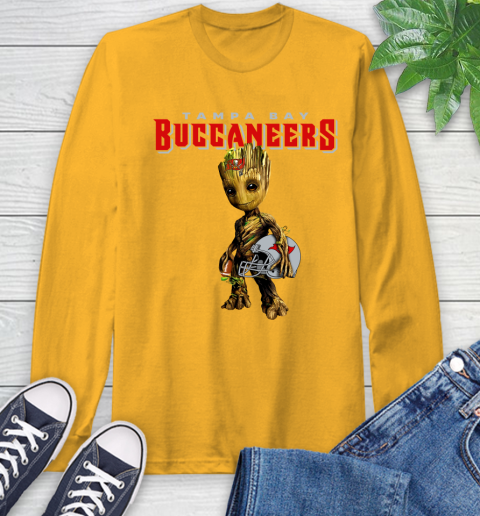 Tampa Bay Buccaneers NFL Football Groot Marvel Guardians Of The Galaxy Long Sleeve T-Shirt 3