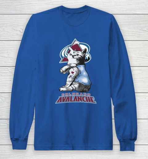 NHL My Cat Loves Colorado Avalanche Hockey Long Sleeve T-Shirt 6