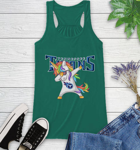 Tennessee Titans NFL Football Funny Unicorn Dabbing Sports Racerback Tank 7