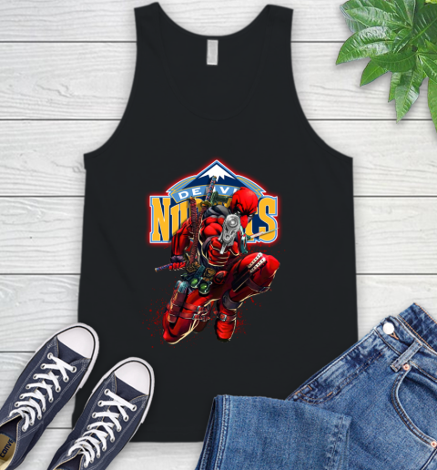 NBA Deadpool Marvel Comics Sports Basketball Denver Nuggets Tank Top 2