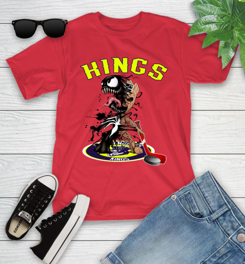 NHL Los Angeles Kings Hockey Venom Groot Guardians Of The Galaxy Youth T-Shirt 10
