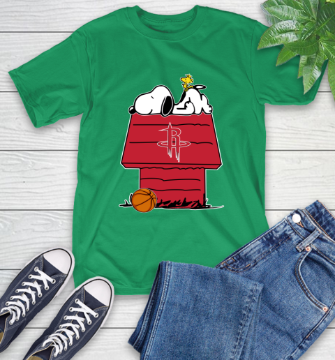Houston Rockets NBA Basketball Snoopy Woodstock The Peanuts Movie T-Shirt 7