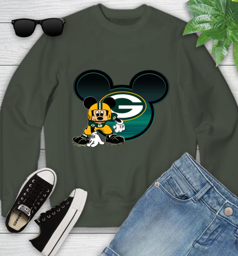 NFL Green Bay Packers Mickey Mouse Disney Football T Shirt Youth Sweatshirt 10