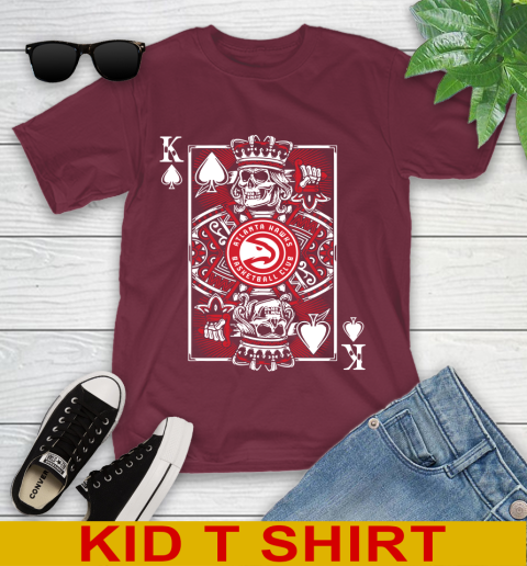 Atlanta Hawks NBA Basketball The King Of Spades Death Cards Shirt Youth T-Shirt 5