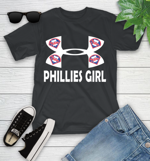 MLB Philadelphia Phillies Under Armour Baseball Sports Youth T-Shirt