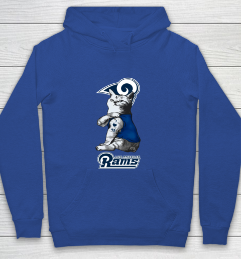 NFL Football My Cat Loves Los Angeles Rams Youth Hoodie 6