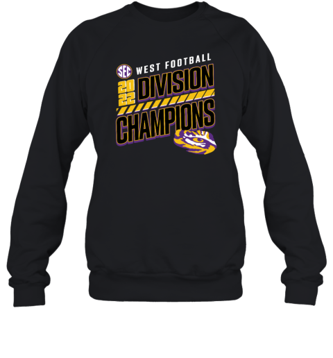 LSU Tigers Fanatics Branded 2022 SEC West Division Football Champions Slanted Knockout Sweatshirt