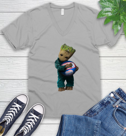 NBA Groot Guardians Of The Galaxy Basketball Sports Los Angeles Clippers V-Neck T-Shirt 4