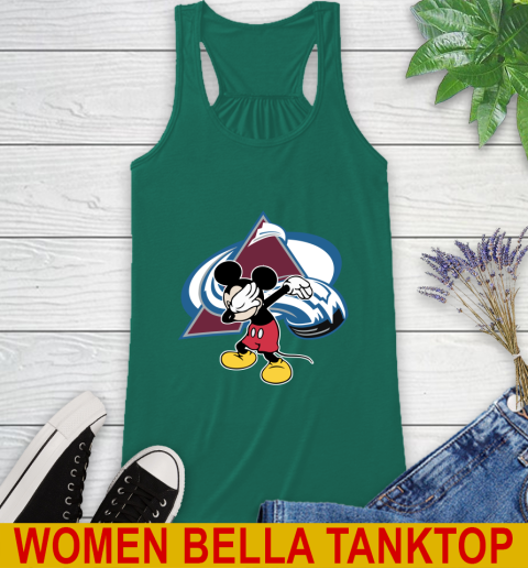 Colorado Avalanche NHL Hockey Dabbing Mickey Disney Sports Racerback Tank 7