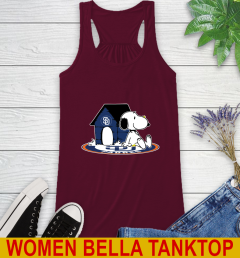MLB Baseball San Diego Padres Snoopy The Peanuts Movie Shirt Racerback Tank 3