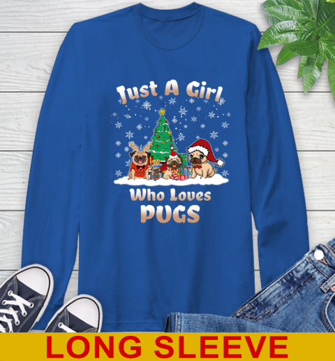 Christmas Just a girl who love pugs dog pet lover 65