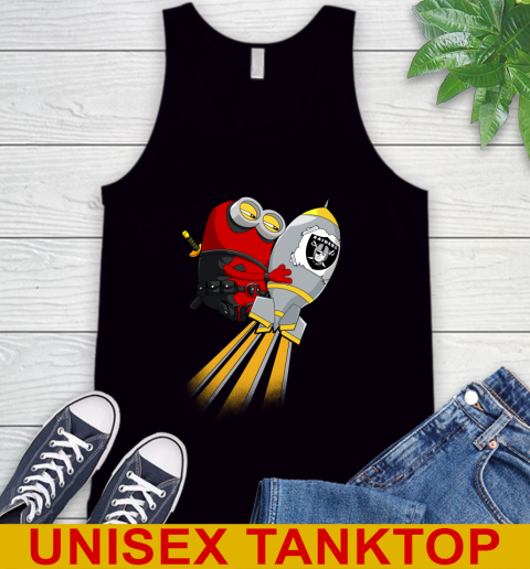 NFL Football Oakland Raiders Deadpool Minion Marvel Shirt Tank Top
