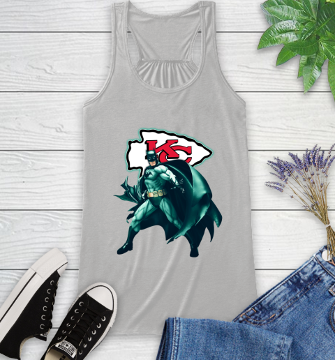 NFL Batman Football Sports Kansas City Chiefs Racerback Tank