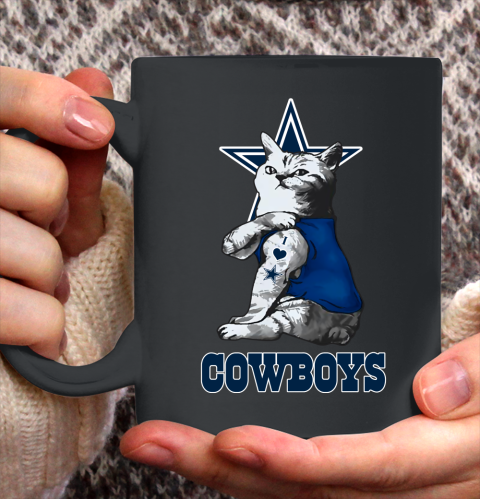 NFL Football My Cat Loves Dallas Cowboys Ceramic Mug 11oz
