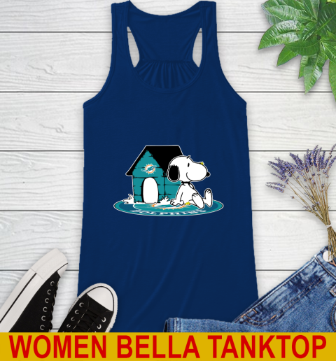 NFL Football Miami Dolphins Snoopy The Peanuts Movie Shirt Racerback Tank 9