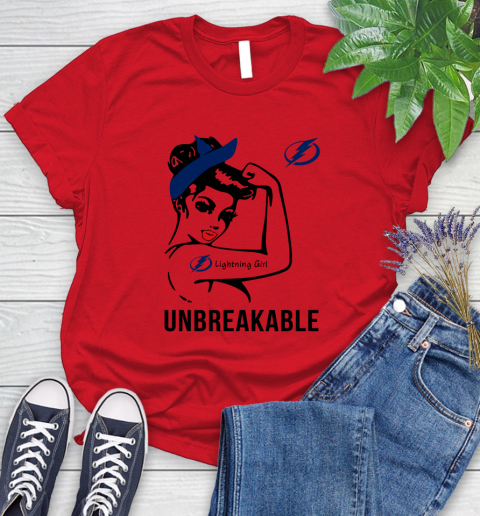 NHL Tampa Bay Lightning Girl Unbreakable Hockey Sports Women's T-Shirt 9