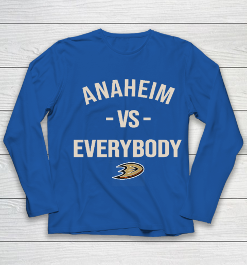 Anaheim Ducks Vs Everybody Youth Long Sleeve 7