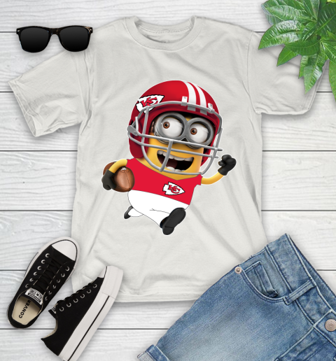 NFL Kansas City Chiefs Minions Disney Football Sports Youth T-Shirt 12